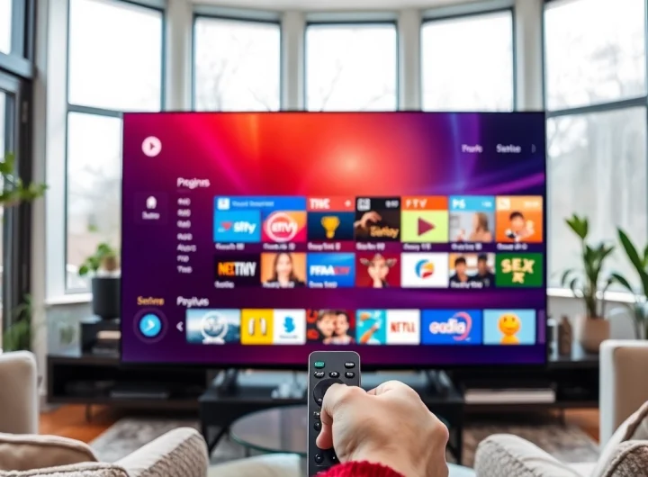 Profitez de programmes variés avec des abonnements IPTV sur un téléviseur moderne.