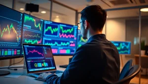 Manage cryptocurrencies effortlessly with guarda wallet in a modern office setup.