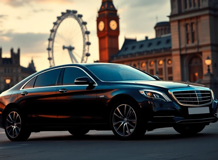 Experience elegance with a chauffeur service london in an iconic London setting.
