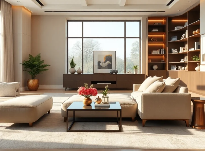 Explora la elegancia de luxury12 en un salón moderno y acogedor.