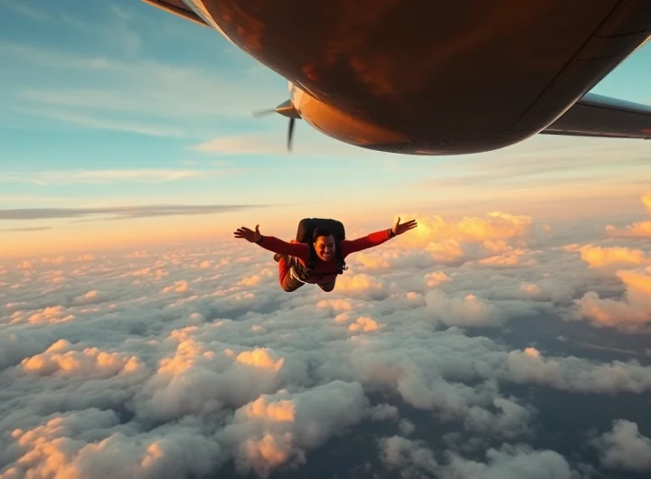 Tandemski skok s padalom predstavlja razburljivo izkušnjo prostega pada z izkušenim inštruktorjem.