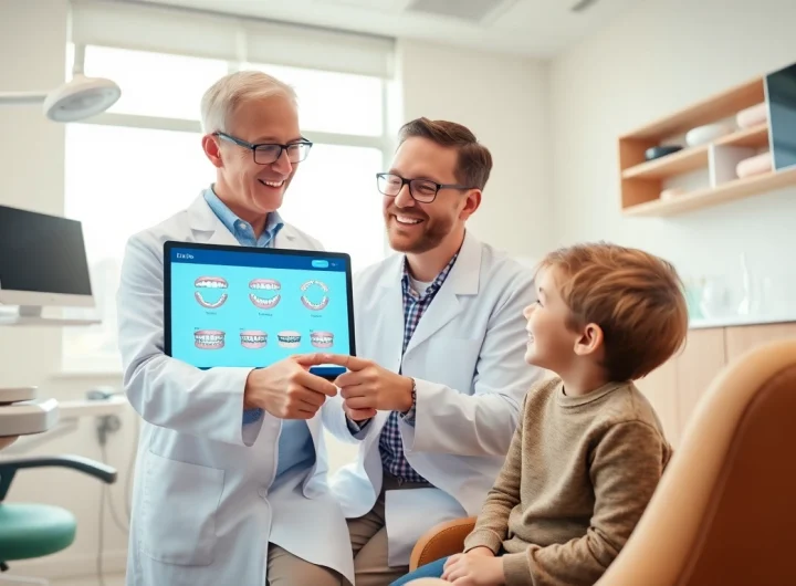 Discovering the benefits of braces Myrtle Beach with an orthodontist in a modern dental office.