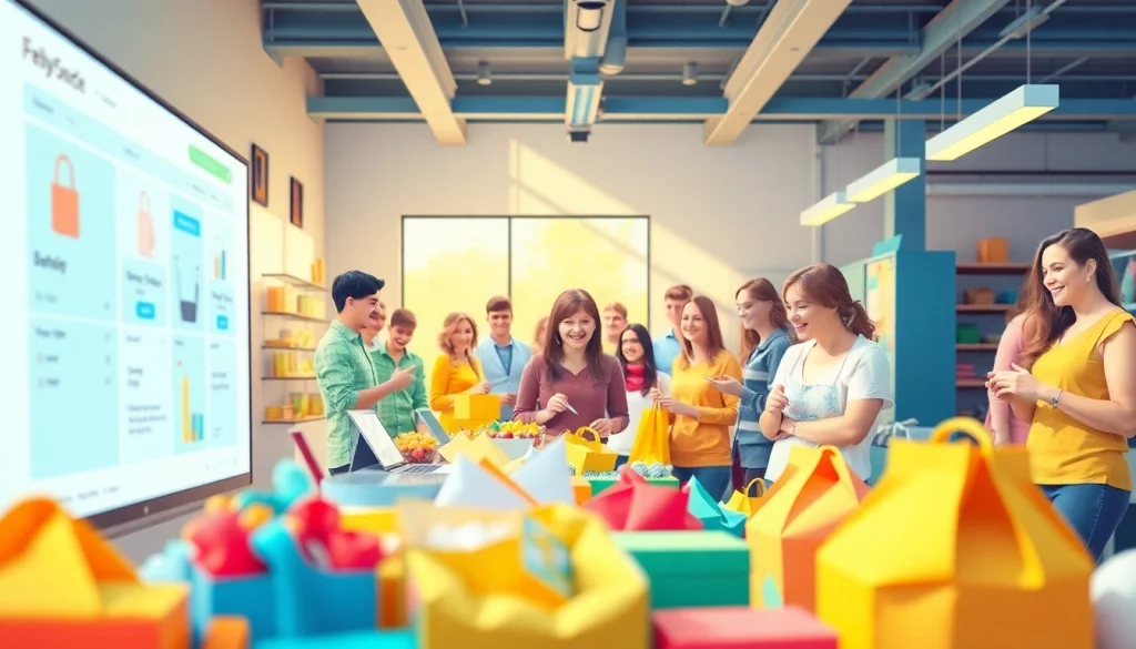 Start Selling on Jirle: Engaging view of an online marketplace with vibrant products and happy sellers.